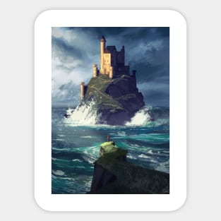 Castle by the sea Sticker